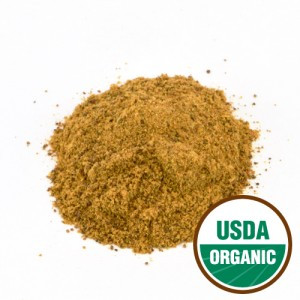 Amla Berry Powder Organic in a small pile with USDA Organic logo