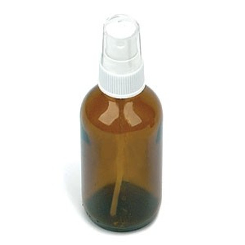 4 fl oz Amber Glass Bottle with Fine Mist Sprayer Cap