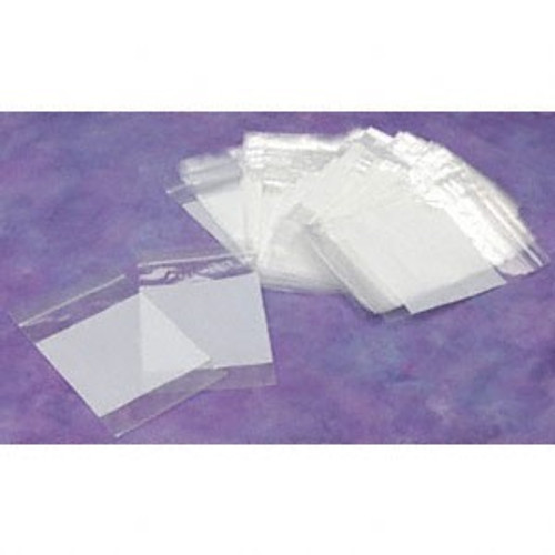 Poly Bags w/ Writing Block & Zipper Closure, 3" x 4"