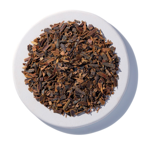 Buckthorn Bark Cut and Sift Organic on a white plate