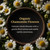 Black plate surrounded by whole chamomile blooms with text reading "Organic Chamomile Flowers. Delicate whole blooms with a gentle floral aroma and subtle earthy sweetness."
