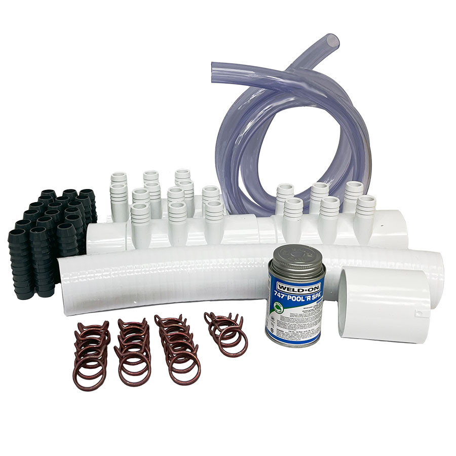 18 Port Hot Tub Manifold Repair Kit 79 Piece