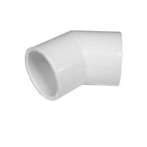 White PVC Elbow - 2" Slip, 45 Degrees