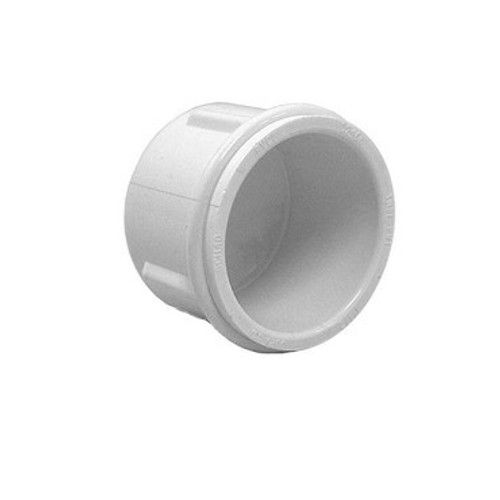White PVC Pipe Cap - 1-1/2" Slip