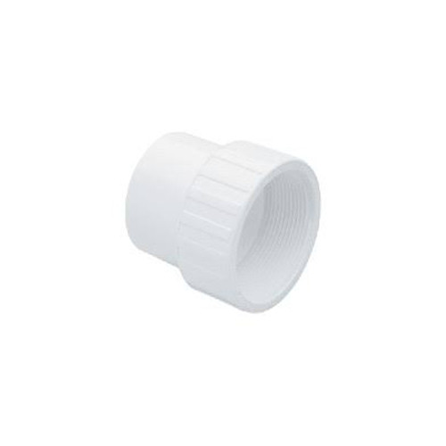 White PVC Female Adapter - 1-1/2" Spigot x 1-1/2" FPT