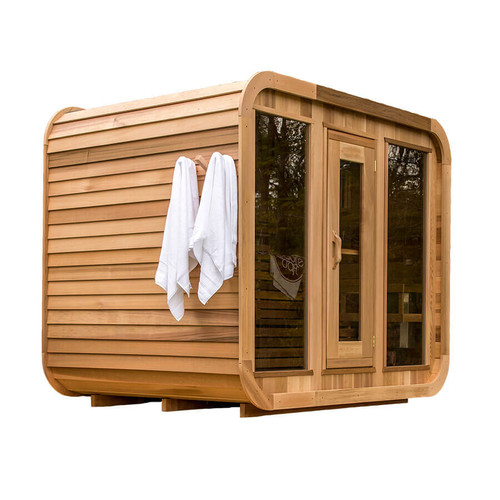 Luna Outdoor Sauna 8' x 7' Clear Cedar