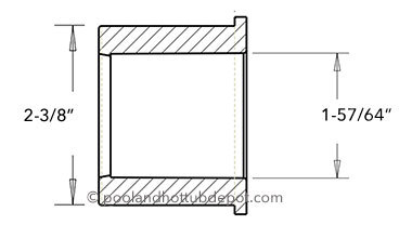 437-251 Pool and hot tub bushing