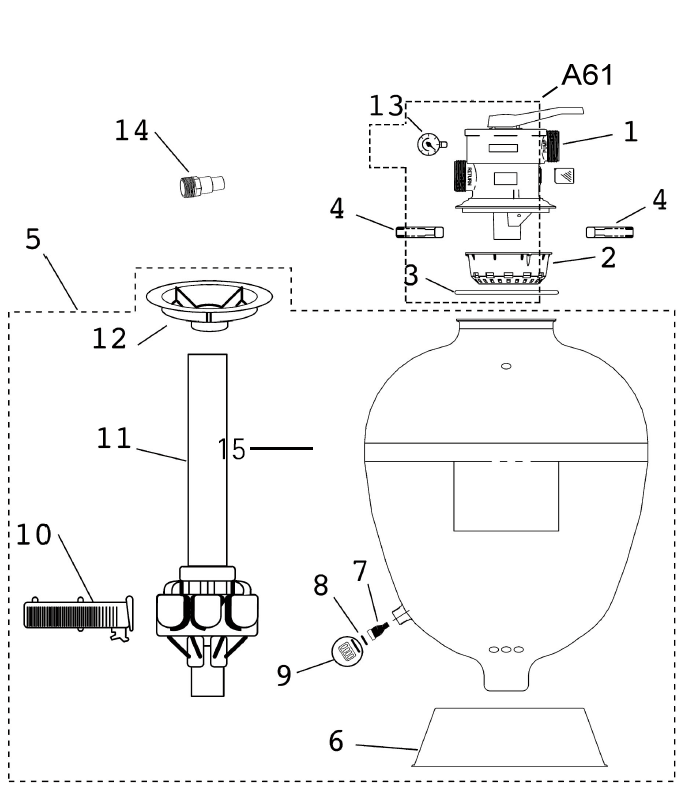 Carvin Splash Sand Filter Parts