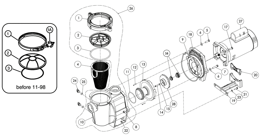 Pentair WhisperFlo pump parts diagram