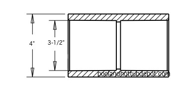 429-030 Hot Tub Plumbing Dimensions