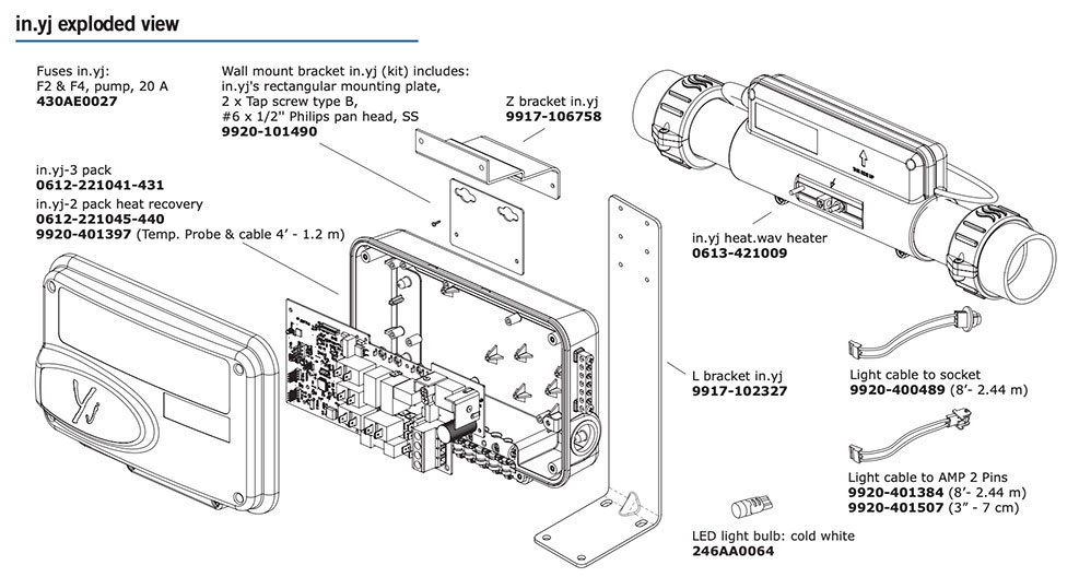 Gecko IN.YJ-2/3 Spa Control Parts