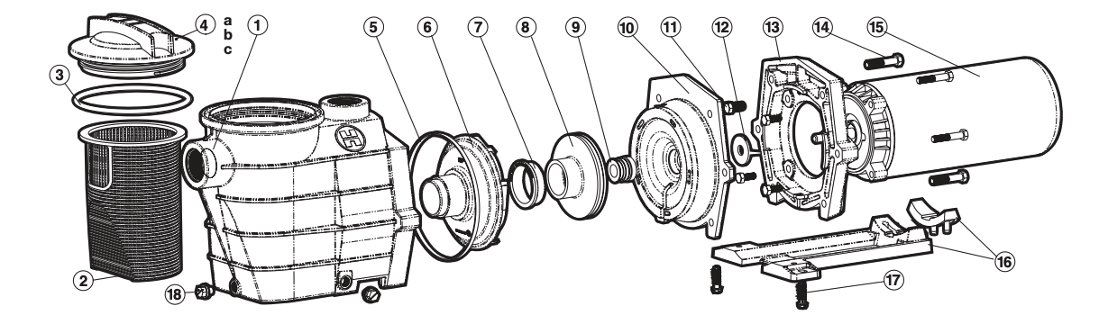 SP3000 PUMP SERIES (ENERGY EFFICIENT, FULL-RATED) REPLACEMENT PARTS