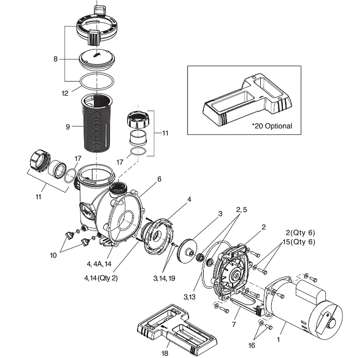 Jandy FloPro FHPM Pool Pump Parts