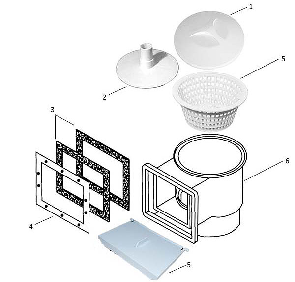 Olympic Side Mount Pool Skimmer