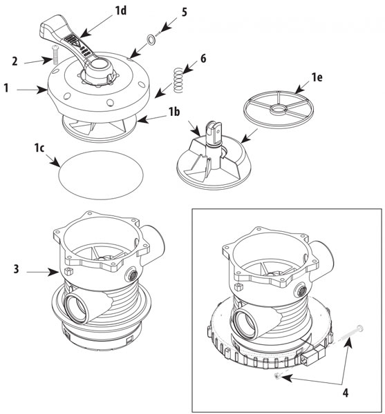 Waterway Carefree Pool Filter Valve