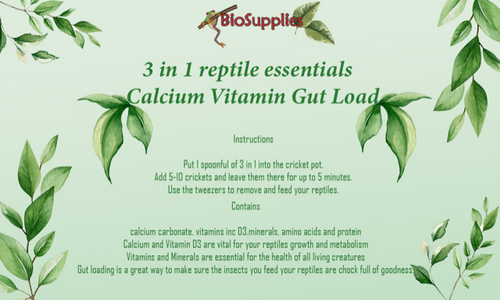 3 in 1 Calcium, Vitamins & Gut Load Reptile Essentials Starter kit
