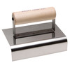 6" x 6" 1-1/2"R Outside Curb & Sidewalk Tool with Wood Handle