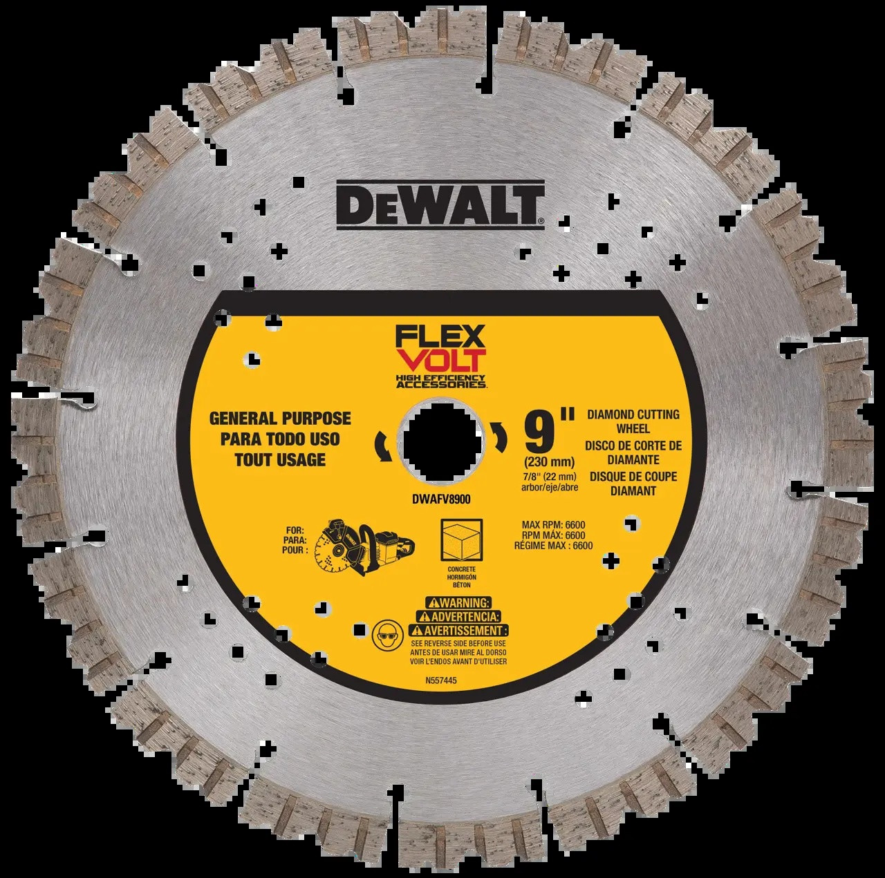 Flexvolt diamond cutting wheel