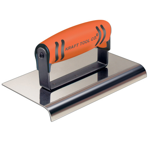 8" x 6" 1/2"R Stainless Steel Cement Edger with ProForm® Handle