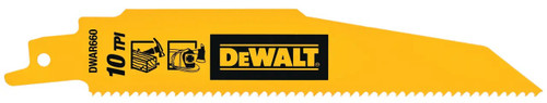6-in. 10 TPI demolition carbide tipped reciprocating saw blades (5 pack)