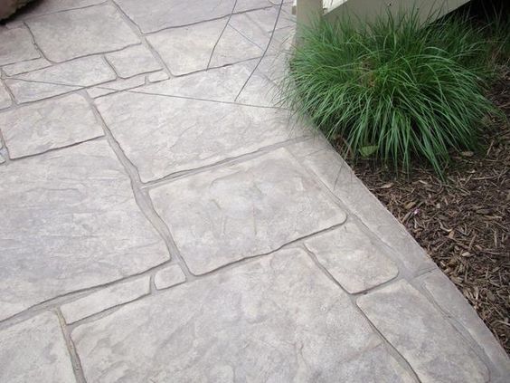 Stamped concrete without color