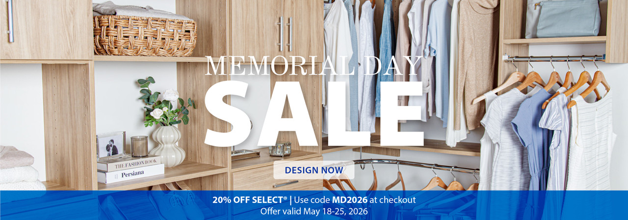 Memorial Day Sale Design Now 20% off Select Use code MD2026 at checkout Offer valid May 18-25, 2026