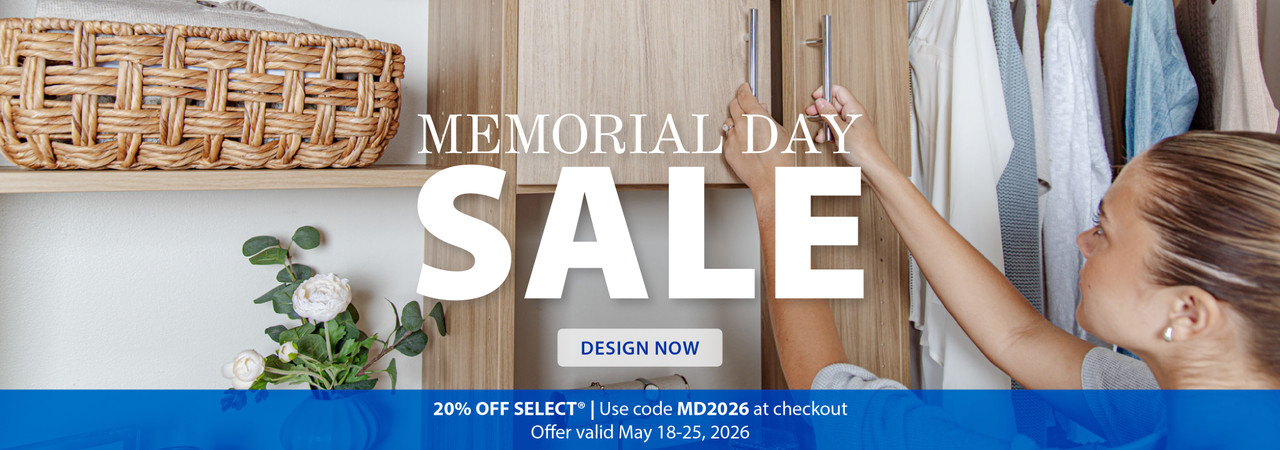 Memorial Day Sale Design Now 20% off Select Use code MD2026 at checkout Offer valid May 18-25, 2026