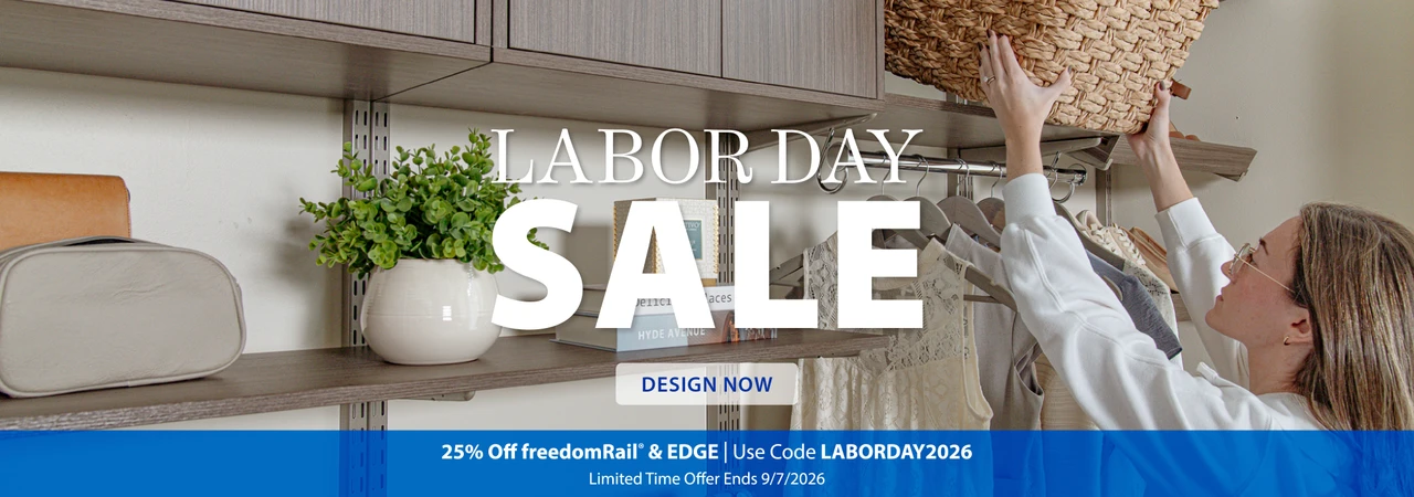 Labor Day Sale Design Now 25% Off freedomRail & EDGE Use code LABORDAY2026 Limited Time Offer Ends 9/7/2026