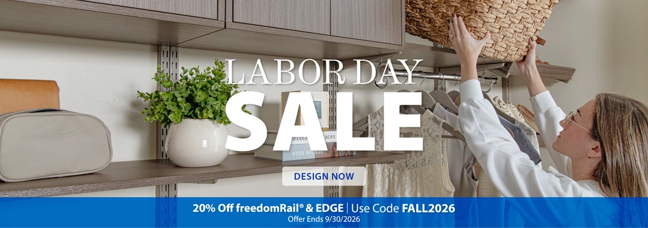 Labor Day Sale Design Now 20% Off freedomRail & EDGE Use code FALL2026 Limited Time Offer Ends 9/30/2026