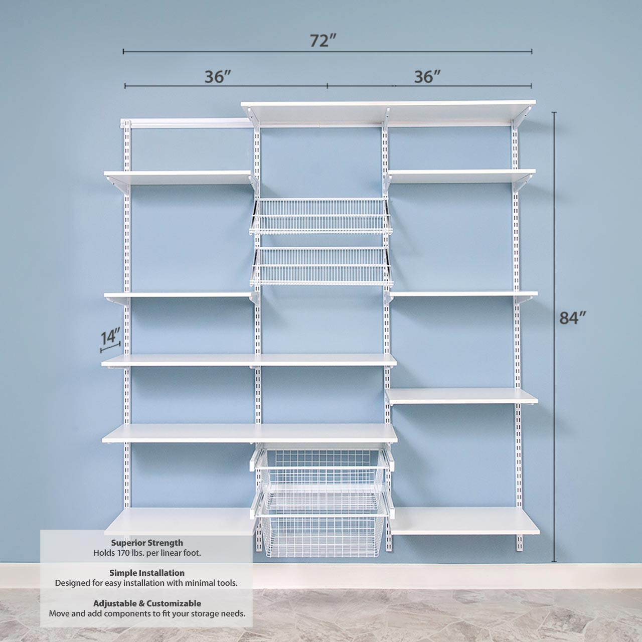  Rubbermaid Pantry 36 Closet Storage Organization