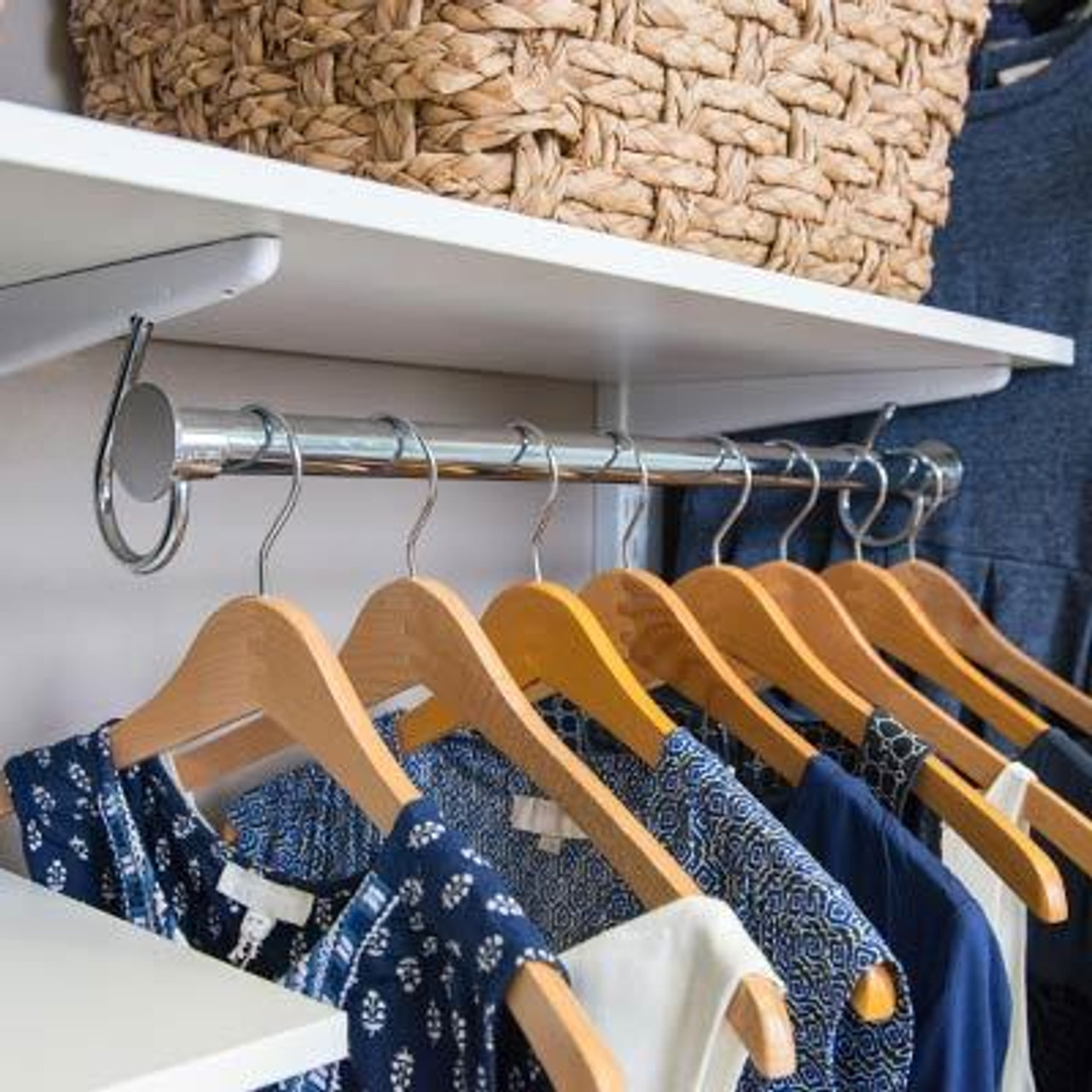 Under-shelf Closet Hanger Rods