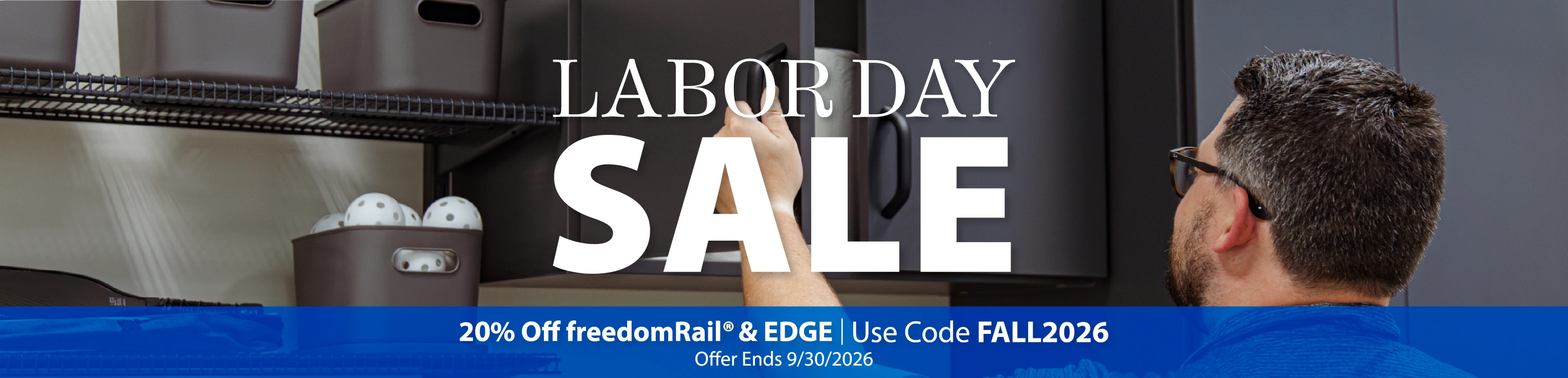 Labor Day Sale Design Now 20% Off freedomRail & EDGE Use code FALL2026 Limited Time Offer Ends 9/30/2026