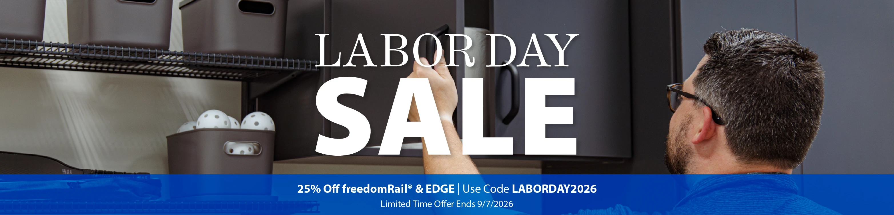 Labor Day Sale Design Now 25% Off freedomRail & EDGE Use code LABORDAY2026 Limited Time Offer Ends 9/7/2026