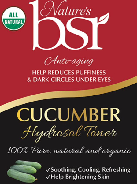 CUCUMBER Hydrosol Toner (4oz), All Natural 100% Pure & Organic. (4 oz)