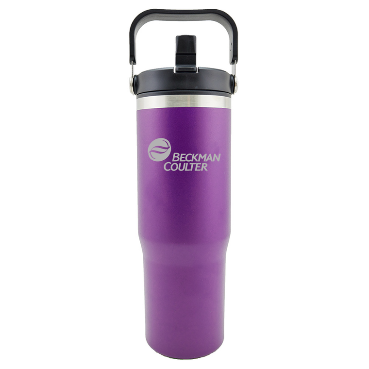 30 Oz. Double Wall Tumbler With Handle And Straw (12 Pc Min)