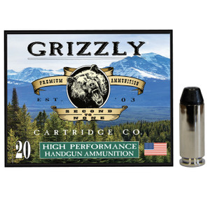 GRIZZLY AMMUNITION BEAR LOAD 10MM 200gr HARD CAST FLAT POINT (HEAVY LOAD) GRIZZLY AMMUNITION BEAR LOAD 10MM 200gr HARD CAST FLAT POINT (HEAVY LOAD)
