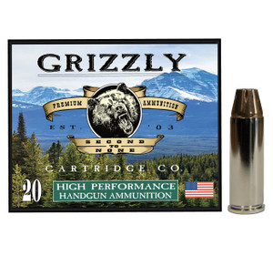 GRIZZLY AMMUNITION 45 COLT +P 225gr Jacketed Hollow Point -JHP 1550 FPS  1201 ft. lbs.