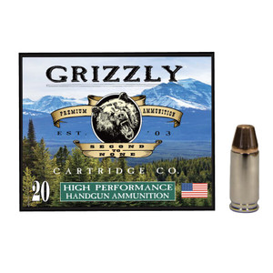 GRIZZLY AMMUNITION BEAR LOAD 9MM +P+ 124gr FMJ-FLAT POINT