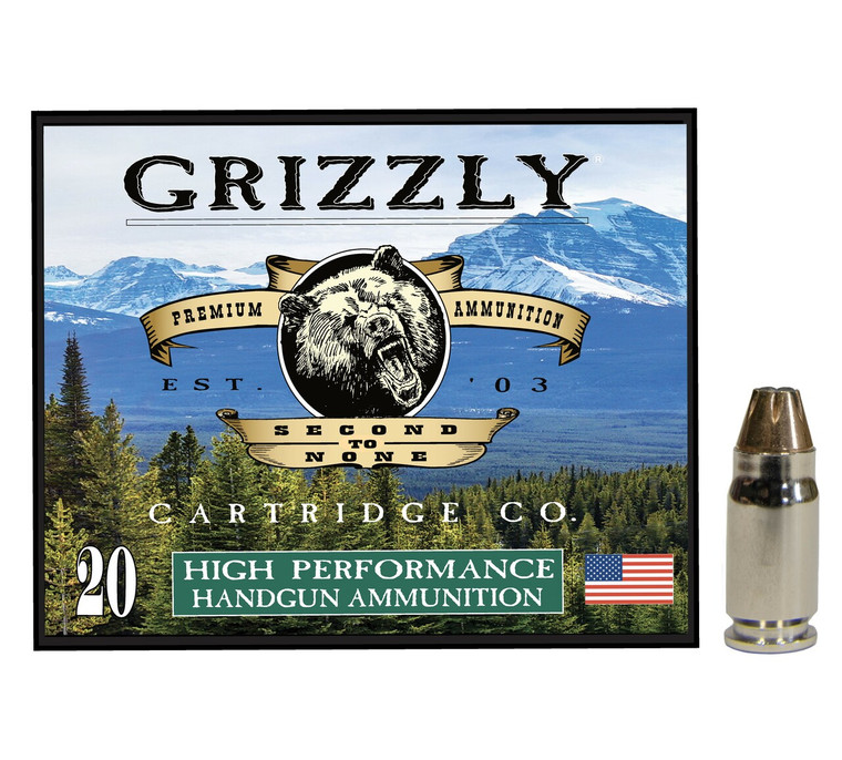 GRIZZLY AMMUNITION 357 SIG 90gr JHP (FRAGMENTING HOLLOW POINT)