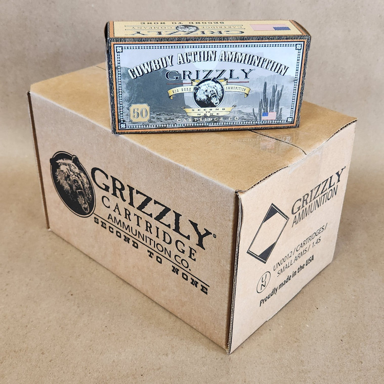 FREE SHIPPING GRIZZLY AMMUNITION 45 COLT 250gr RNFP Round Nose Flat Point Cowboy Action load (500 Round CASE)