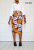 African pencil skirt - NINA multicolor skirt Naheri
