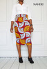 African pencil skirt - NINA multicolor skirt Naheri