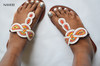 Maasai beaded African sandals handmade leather slip-ons - KIPEPEO by Naheri