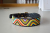 African leather beaded dog collar - KULU handmade Naheri
