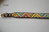 African leather beaded dog collar - KULU handmade Naheri