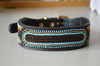 African leather beaded dog collar - SIMBA handmade Naheri