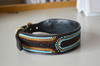 African leather beaded dog collar - SIMBA handmade Naheri