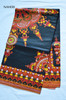 African print fabric dasmina pattern black Naheri