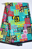 African print fabric tribal multicolor green Naheri