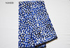 African print fabric white and blue Naheri